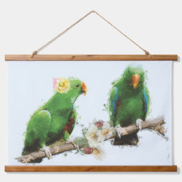 Macaw Couple Wall Art Wandteppich Mit Holzrahmen