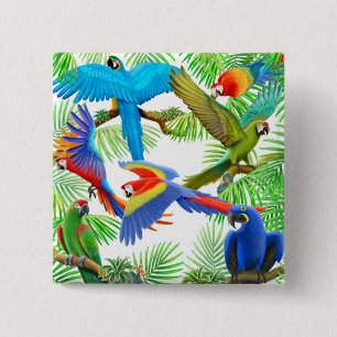 Macaw-Dschungel-Button Button