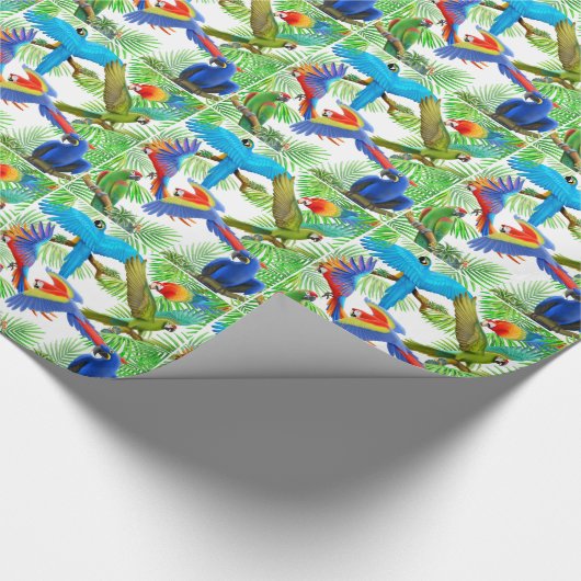 Macaw-Dschungel-Papageien-Packpapier Geschenkpapier (Ecke)