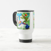 Macaw-Dschungel-Reise-Tasse Reisebecher (Vorderseite Links)