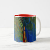 Macaw Feathers Zweifarbige Tasse (VorderseiteRechts)