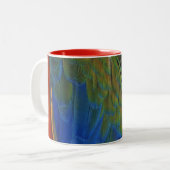 Macaw Feathers Zweifarbige Tasse (Vorderseite Links)