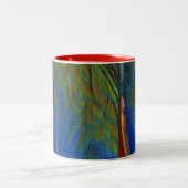 Macaw Feathers Zweifarbige Tasse (Mittel)