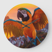 Macaw Große Wanduhr (Vorderseite)
