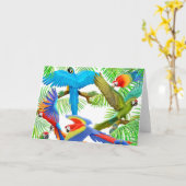 Macaw Jungle Greeting Card Karte (Gelbe Blume)