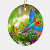 Macaw-Papagei Keramik Ornament (Links)