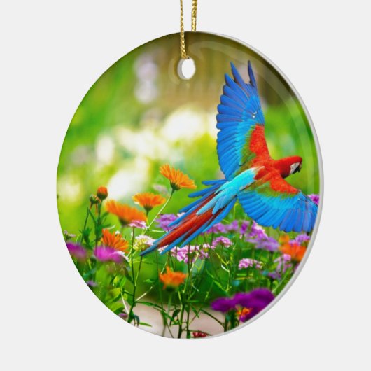 Macaw-Papagei Keramik Ornament (Links)
