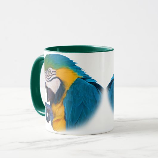 Macaw-Papagei, kundengerechte Tasse (Vorderseite Links)