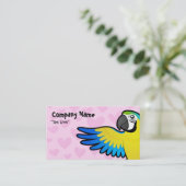 Macaw-/Papageien-Liebe Visitenkarte (Stehend Vorderseite)
