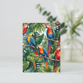 Macaw Papageien tropischen Sommerurlaub Postkarte (Stehend Vorderseite)
