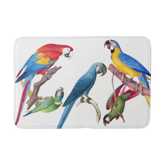 Macaw-Papageien-Vogel-Tiertier-Bad-Matte Badematte (Vorderseite)