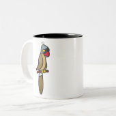 Macaw Parrot 2 Zweifarbige Tasse (Vorderseite Links)