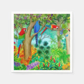 Macaw Parrot Art Jungle Papier Napkins Serviette (Vorderseite)