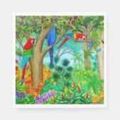 Macaw Parrot Art Jungle Papier Napkins Serviette (Vorderseite)
