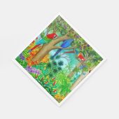 Macaw Parrot Art Jungle Papier Napkins Serviette (Ecke)