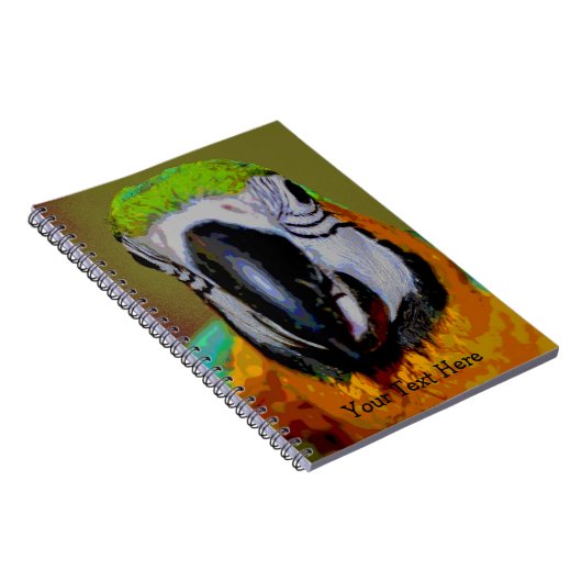 Macaw Parrot Bird Art Notizblock (Rechte Seite)