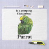 Macaw Parrot Bird Chatterbox Funny Birthday Seidenpapier (Handwerk)
