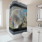 Macaw Parrot Bird Jungle Waterfall Shower Curtain Duschvorhang (Beispiel)