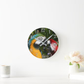 Macaw Parrot Birds Wildlife Animal Wall Clock Runde Wanduhr (Zuhause)