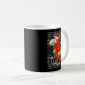 Macaw Parrot Christmas Lights Ugly Sweater Funny B Kaffeetasse (VorderseiteRechts)