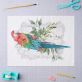 Macaw Parrot Eucalyptus Watercolor Seidenpapier (Basteln)