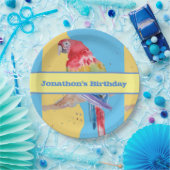 Macaw Parrot farbenfrohe Jungen Kinder Birthday Bl Pappteller (Party)