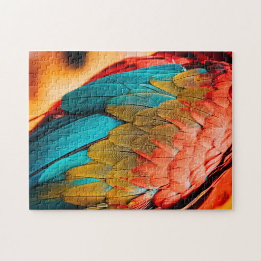 Macaw Parrot Feathers up Nah Puzzle (Horizontal)