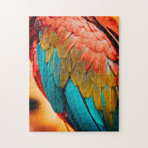 Macaw Parrot Feathers up Nah Puzzle