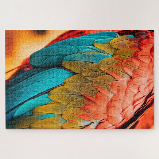 Macaw Parrot Feathers up Nah Puzzle (Horizontal)