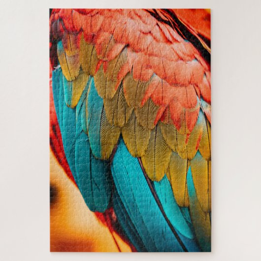 Macaw Parrot Feathers up Nah Puzzle (Vertikal)