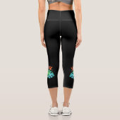 Macaw Parrot High Waisted Capri Leggings (Rückseite)