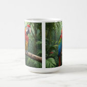 Macaw Parrot im Dschungel Kaffeetasse (Mittel)