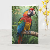 Macaw Parrot im Dschungel Karte (Gelbe Blume)
