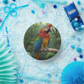 Macaw Parrot im Dschungel Pappteller (Party)