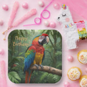 Macaw Parrot im Dschungel Pappteller (Party)
