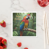 Macaw Parrot im Dschungel Serviette (Beispiel)