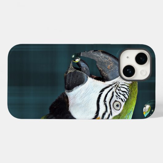 Macaw Parrot mit Blasen Case-Mate iPhone Hülle (Rückseite (Horizontal))