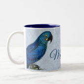Macaw Parrot mit Damask Zweifarbige Tasse (Links)