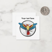 Macaw Parrot Mitteilungskarte (Vorderseite/Rückseite Beispiel)