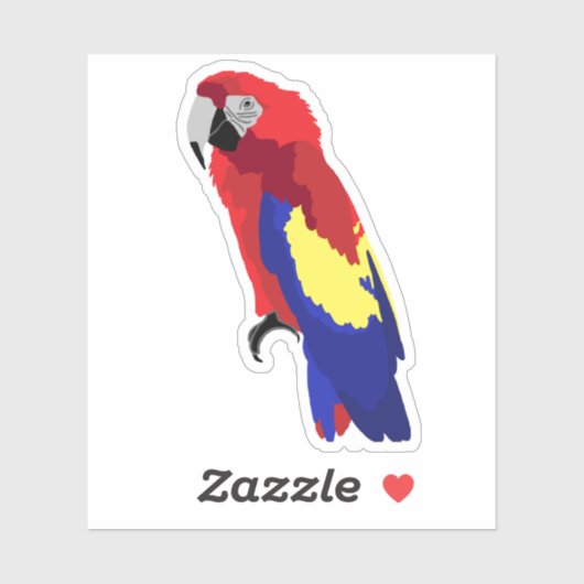 Macaw Parrot Notebook-Aufkleber Aufkleber (Blatt)