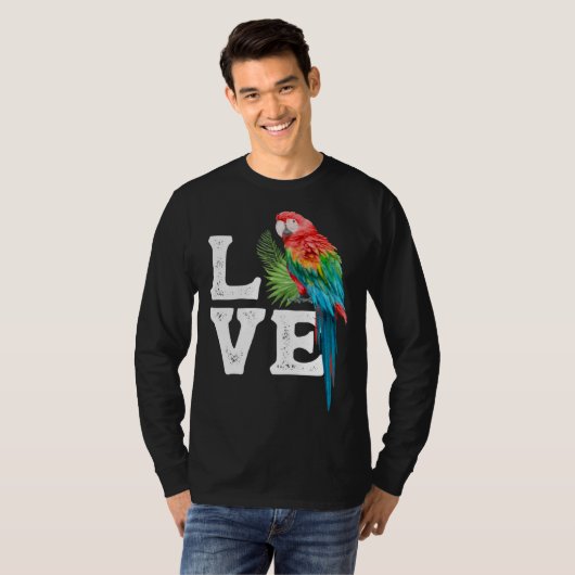 Macaw Parrot Owner Tee Parrot Artwork (Vorne ganz)