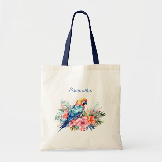 Macaw Parrot Personalisiert Tragetasche (Vorne)