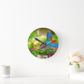 Macaw Parrot Runde Wanduhr (Zuhause)