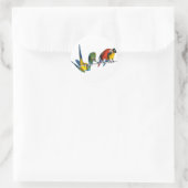 Macaw Parrot Runder Aufkleber (Tasche)