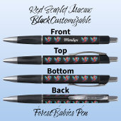 Macaw Parrot, Tropical Bird Safari Animal Black 🦜 Kugelschreiber