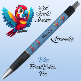 Macaw Parrot, Tropical Bird Safari Animal Blue 🦜 Kugelschreiber