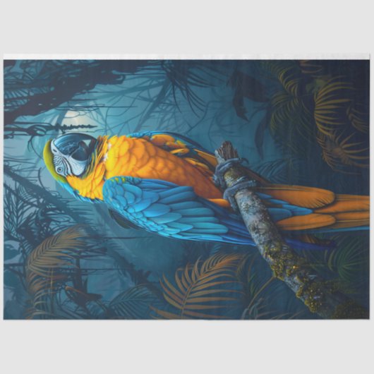 Macaw Parrot Tropical Decoupage Seidenpapier (Vorderseite)
