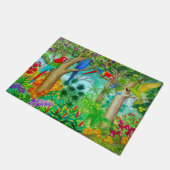 Macaw Parrot Tropical Jungle Doormat Fußmatte (Schrägansicht)