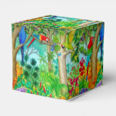 Macaw Parrot Tropischer Dschungel Gefallen Geschen Geschenkschachtel (Rückseite)