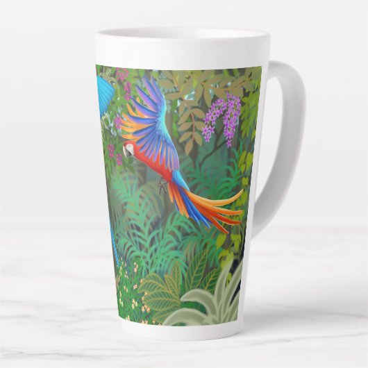 Macaw Parrots im Dschungel Milchtasse (Rechte Ecke)
